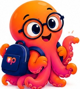 Mascote Phase Up com mochila